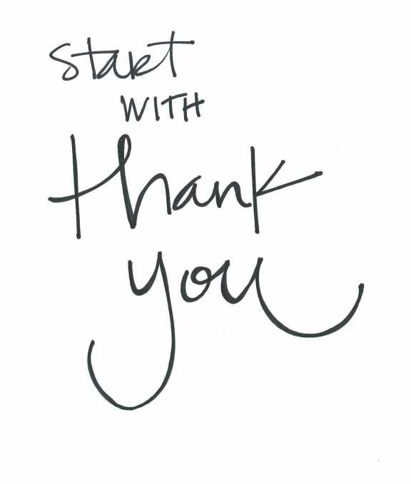 start with thank you