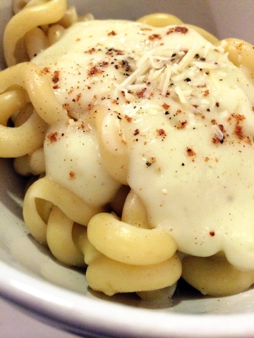 amanda macy hall creamy cauliflower sauce from pinch of yum