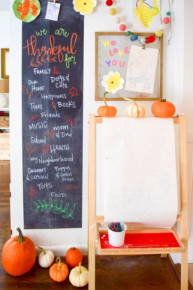 An Easy DIY Chalkboard Project Your Family Will Be Thankful For by Amanda Macy Hall for Project Nursery Project Junior and Kassa