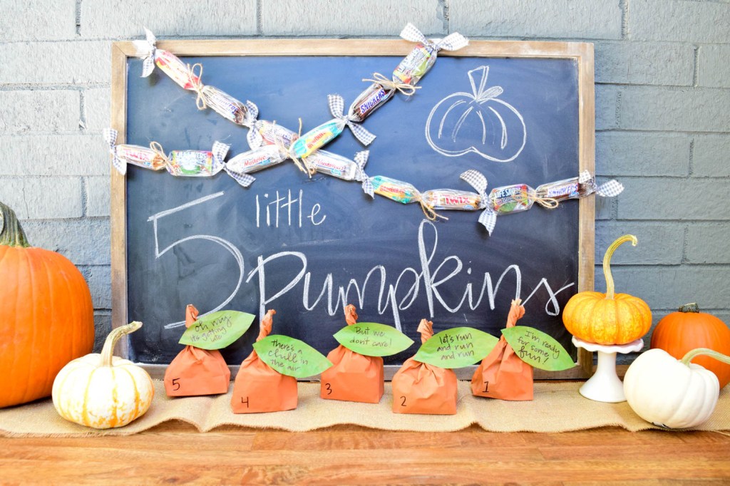 Halloween DIY Easy Candy Pumpkin Countdown by Amanda Macy Hall for Project Nursery Project Junior Mars Candy