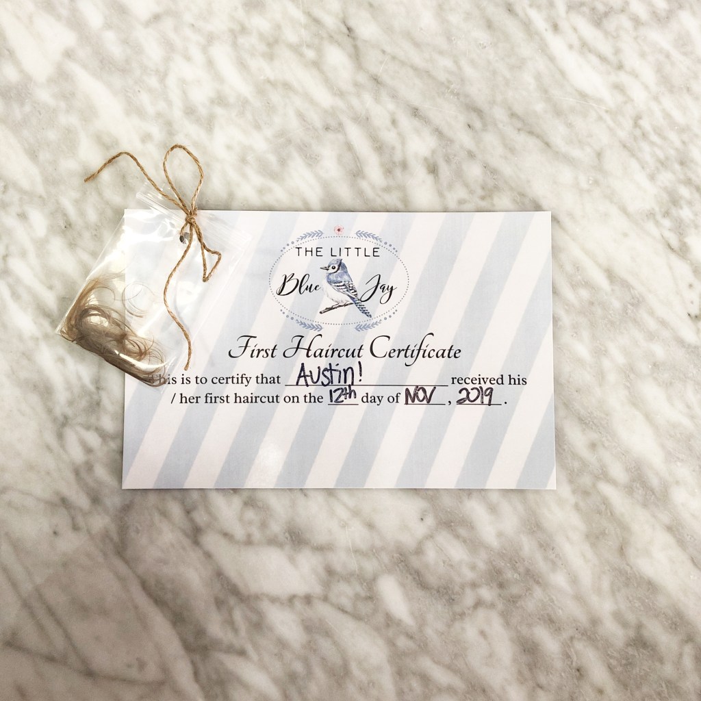 Amanda Macy Hall Baby Austin's First Haircut at The Little Blue Jay Atlanta